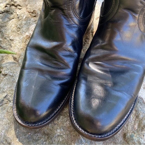 Justin Black Western Cowboy Ropers/Boots Coastal Cowgirl - Picture 4 of 11